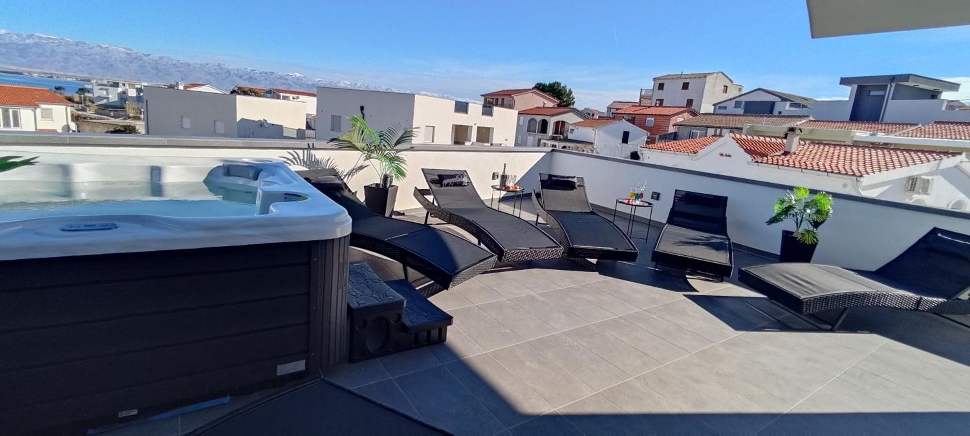Luxurioeses Penthouse Welle Mit Whirlpool, Grill Und Meerblick 维尔 外观 照片