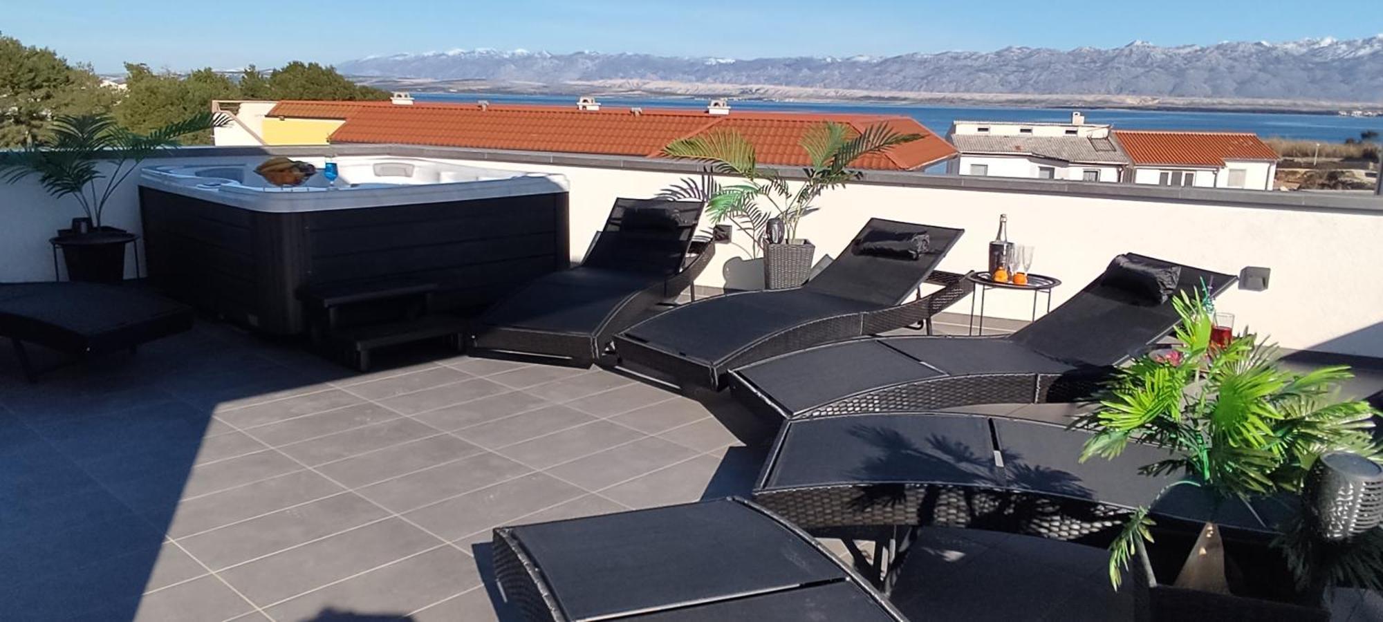 Luxurioeses Penthouse Welle Mit Whirlpool, Grill Und Meerblick 维尔 外观 照片